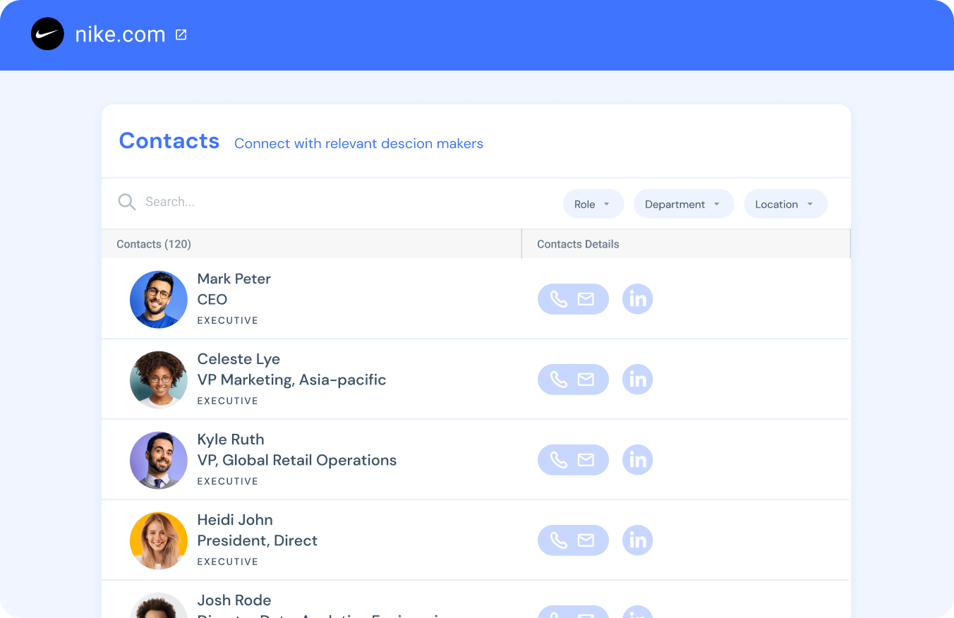 Reach out directly to decision makers
